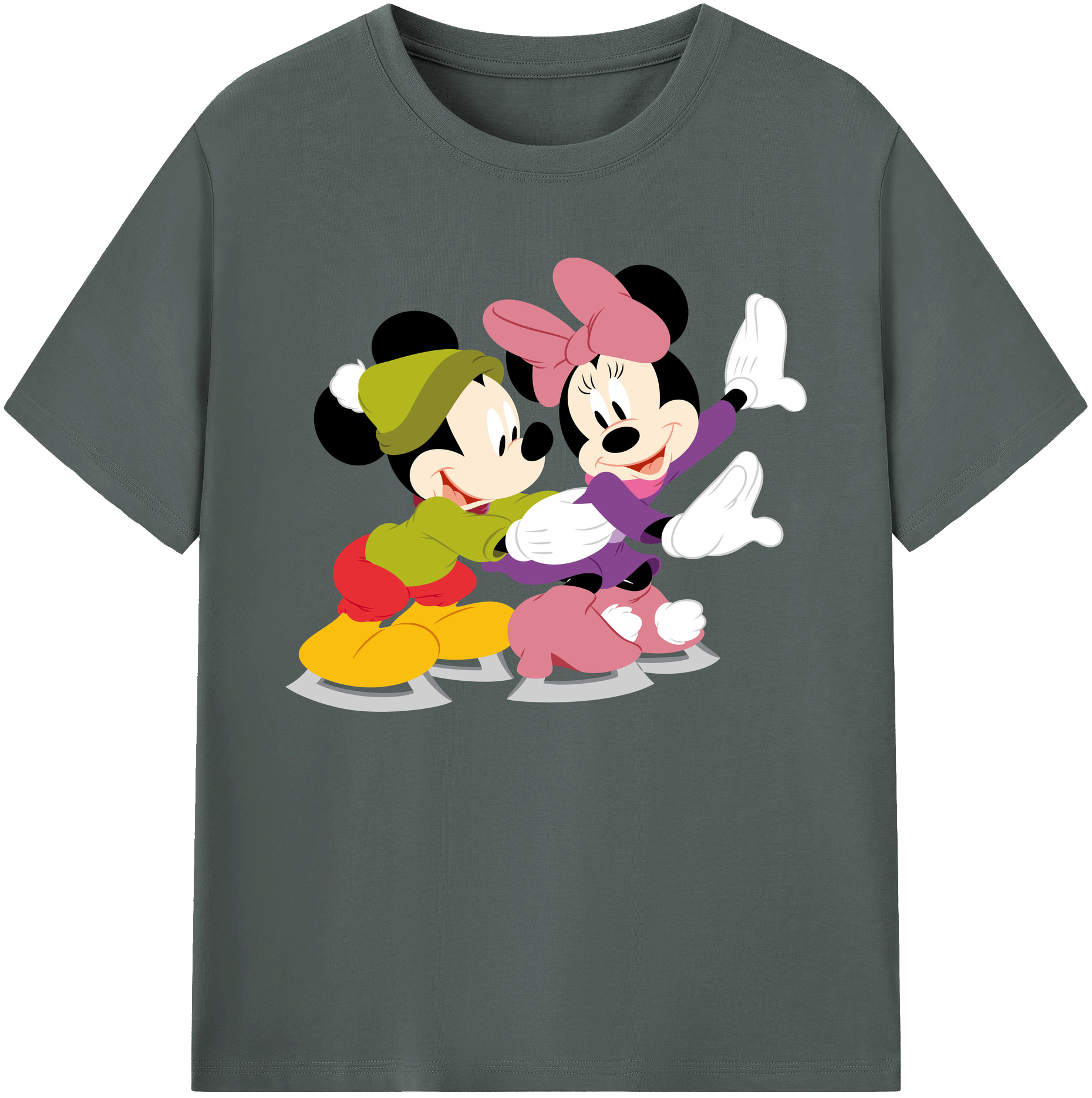 ミッキーマウス Mickey Mouse 綿100％ メンズ半袖Tシャツ｜肌触りやわらか＆通気性